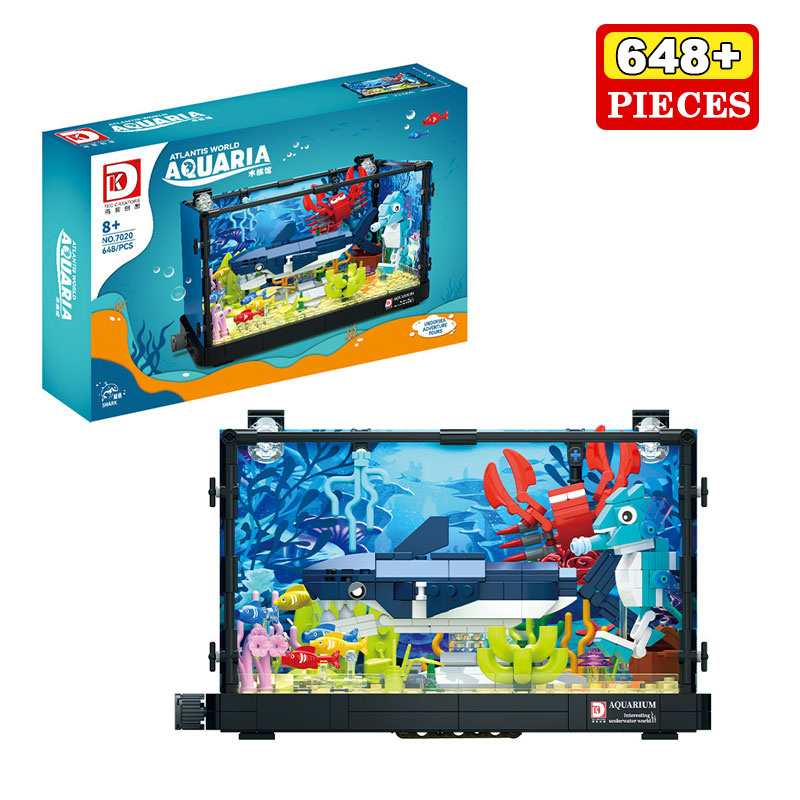 Aquarium Fish Lego - 648 шт., экзосистема акулы, танк, строительные
