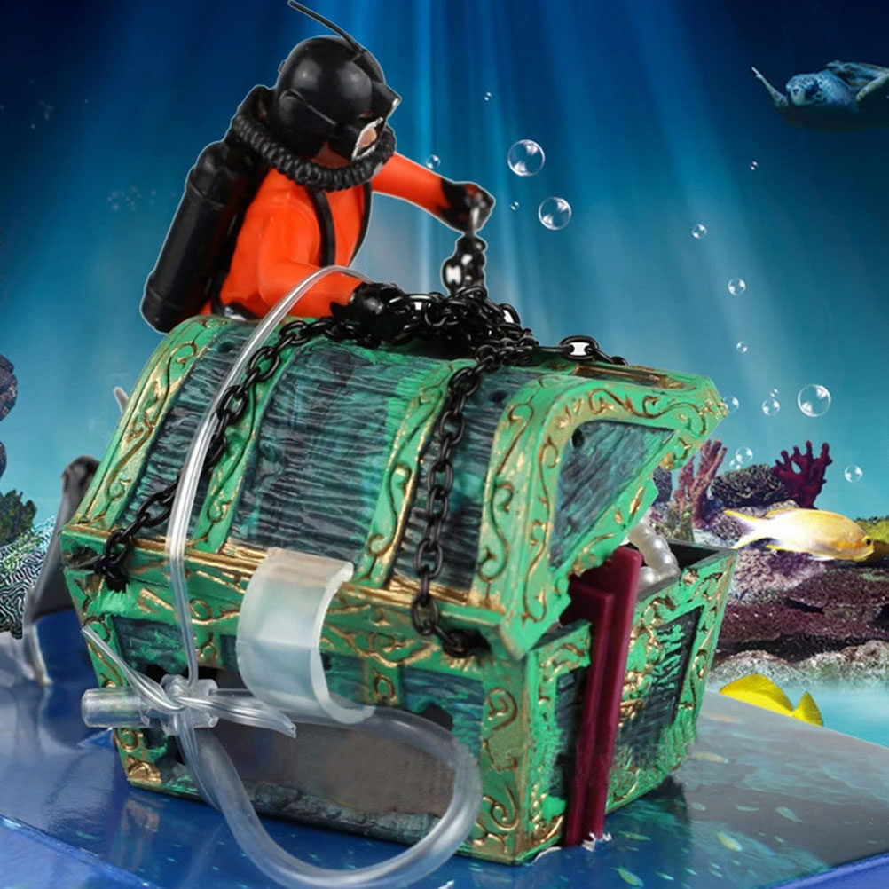 Aquarium Fish Unique - Оранжевый Дайвер – Украшение для Аквариума,