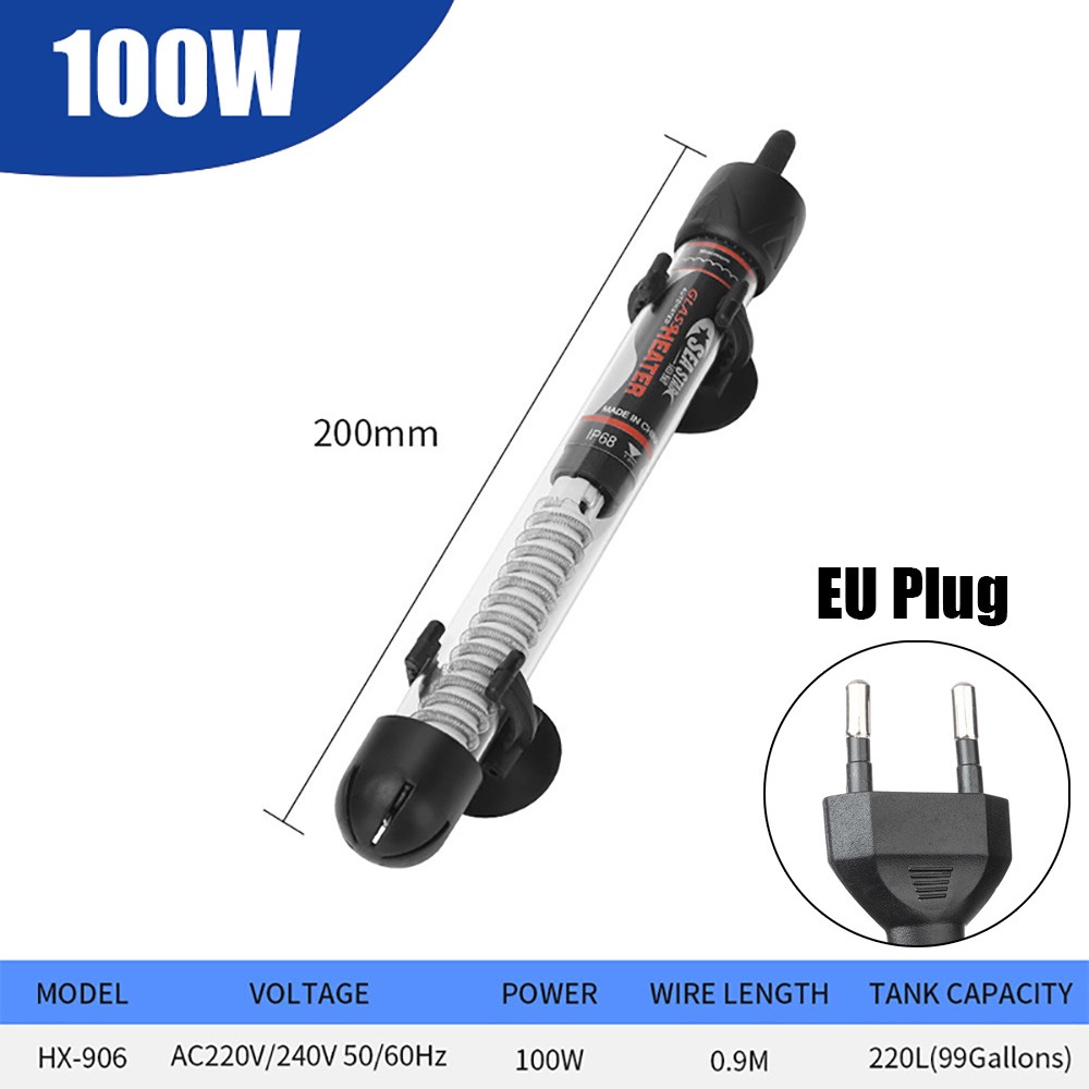 1 шт., 25 Вт/50 Вт/100 Вт/200  – обзор и цена Aquarium Heater Submersible